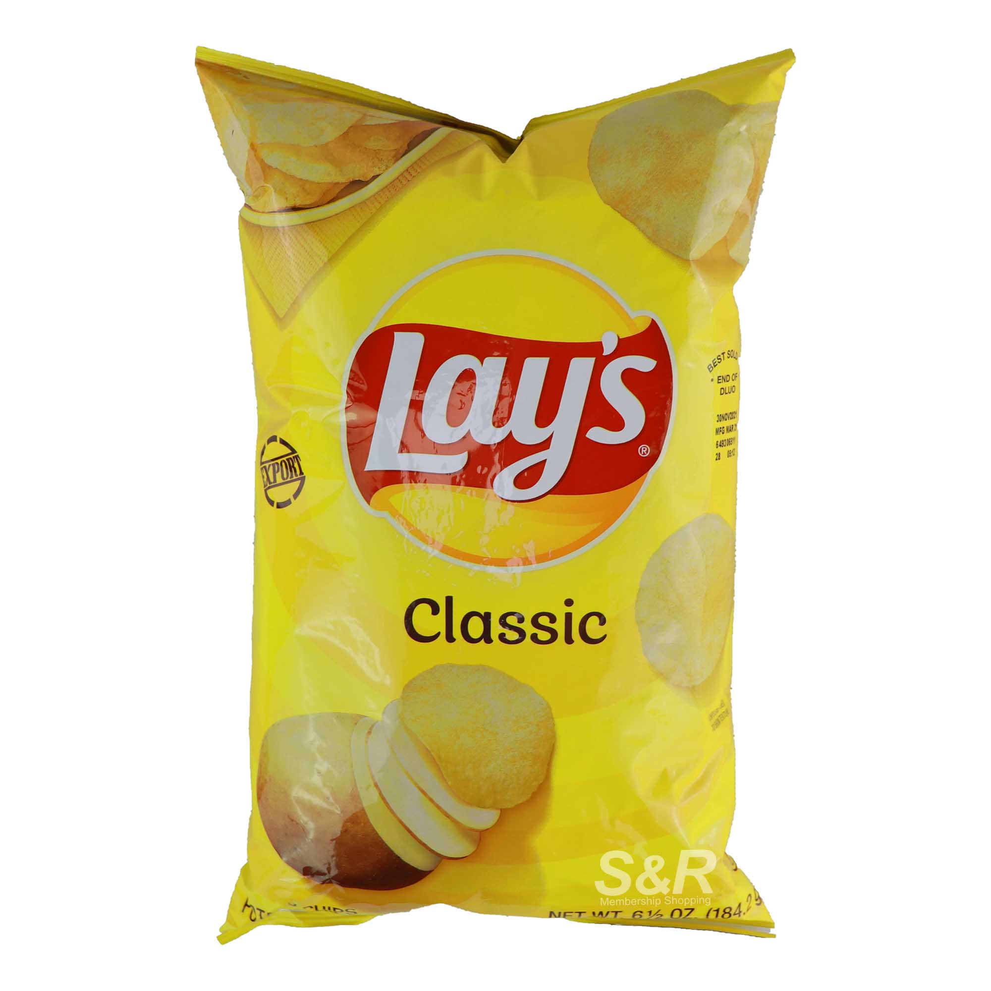 Lay's Classic Potato Chips 184.2g Lay's Classic Potato Chips 184.2g